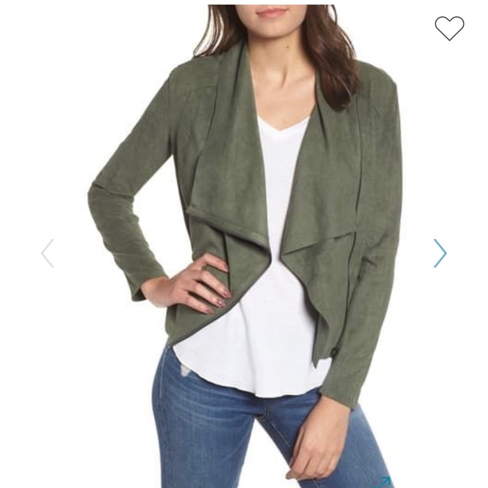 Blank NYC Faux Suede Drape Jacket